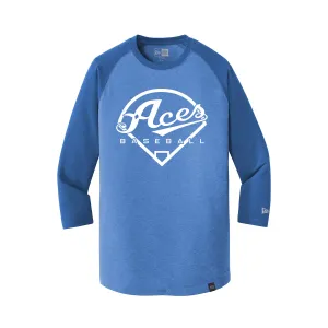 Cincy Aces 2020 - New Era Heritage Blend 3/4-Sleeve Baseball Raglan Tee (Royal)