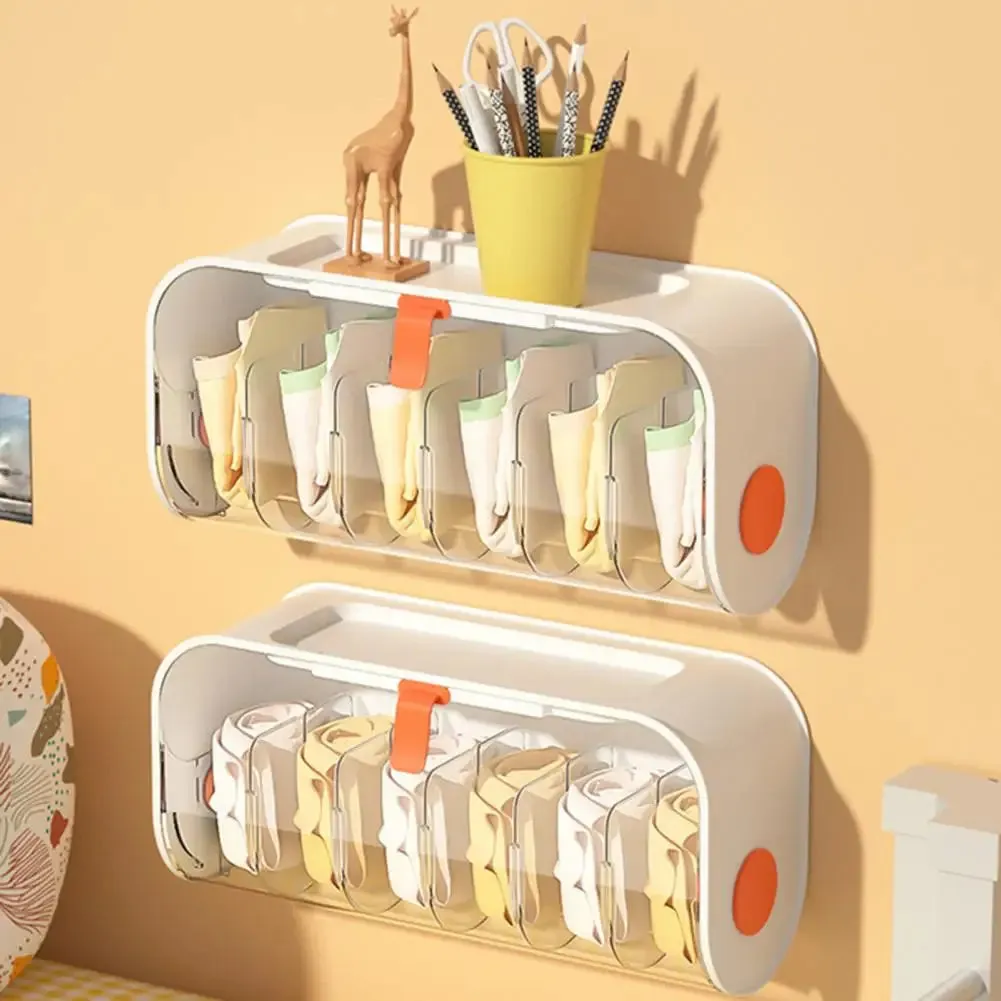 Clear Window Sock Organizer - White Silicon