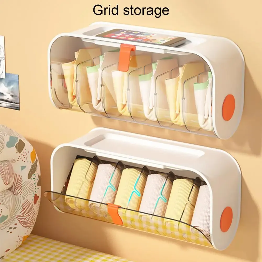 Clear Window Sock Organizer - White Silicon