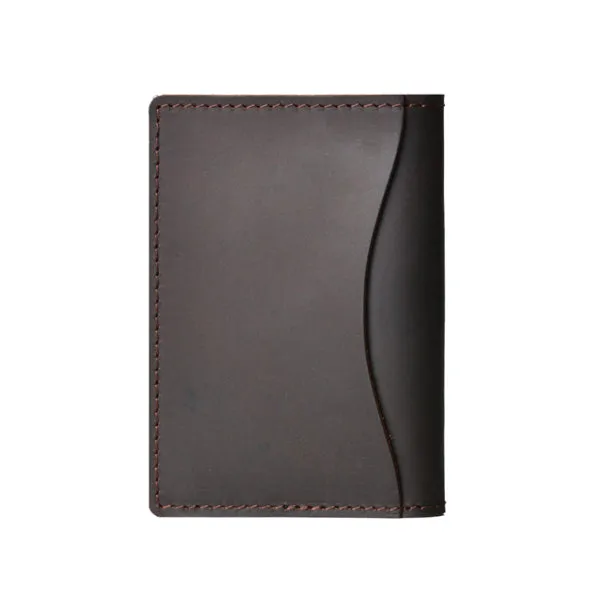 Coffee Grained Leather Card Holder 咖啡色真牛皮信用卡套 CH19059