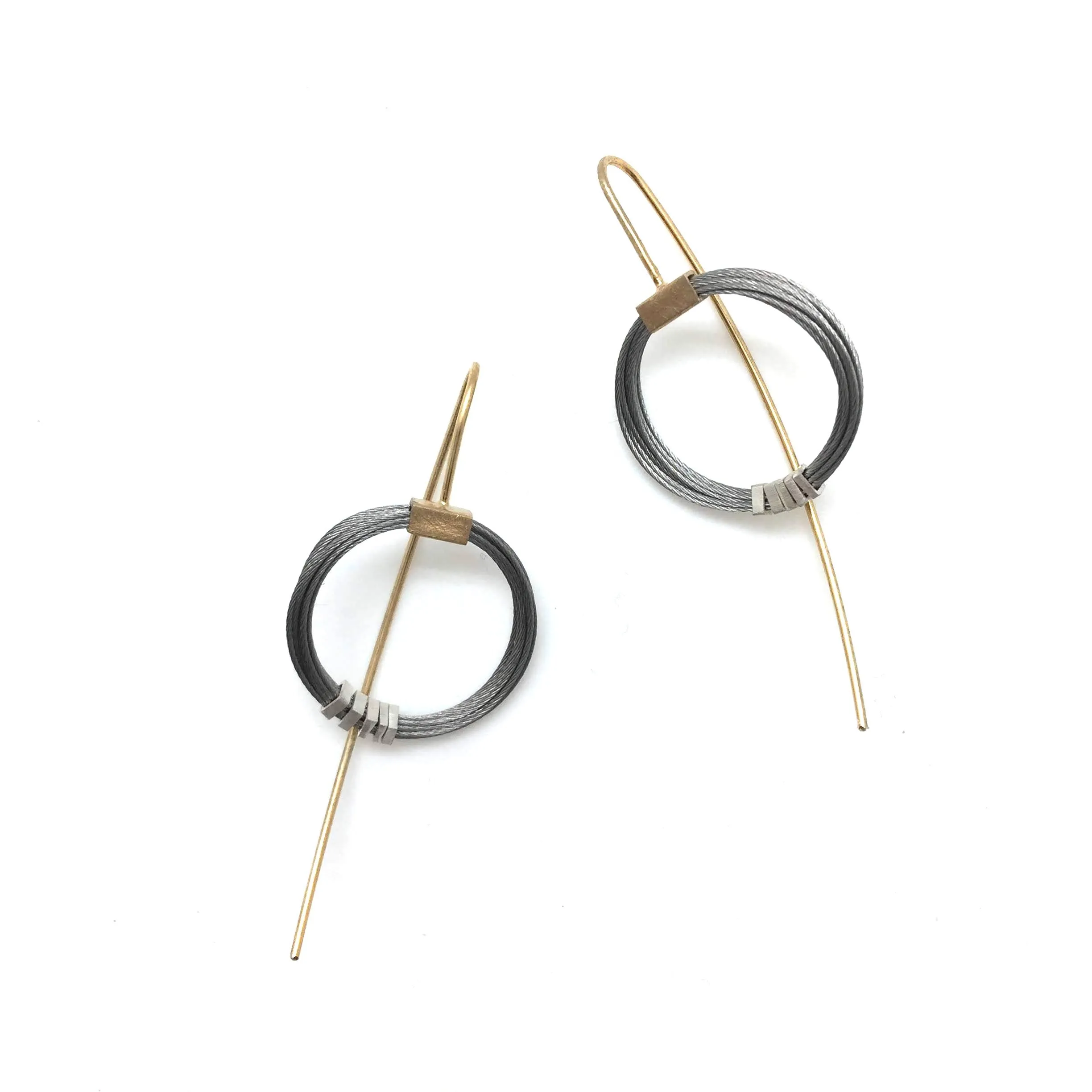 Coil Cable Earrings - Gold/Silver