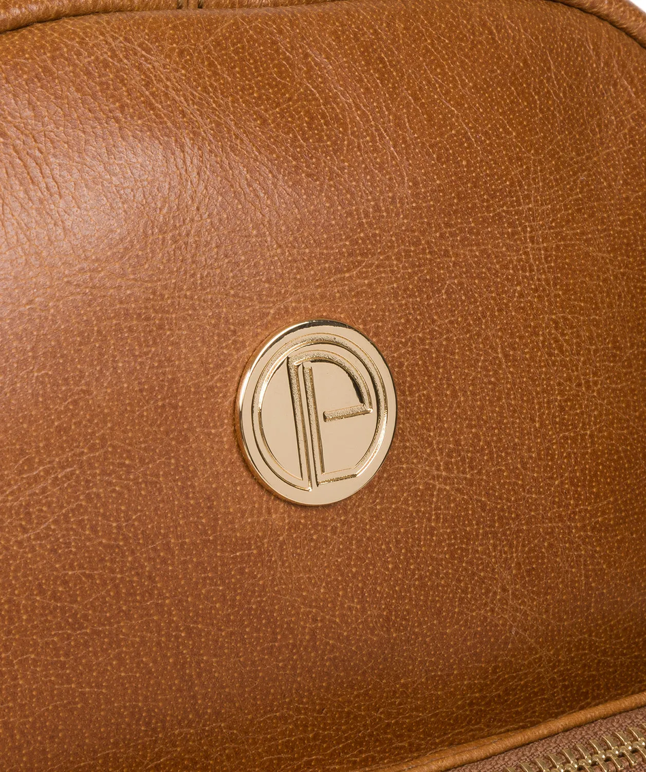 'Cora' Saddle Tan Leather Backpack