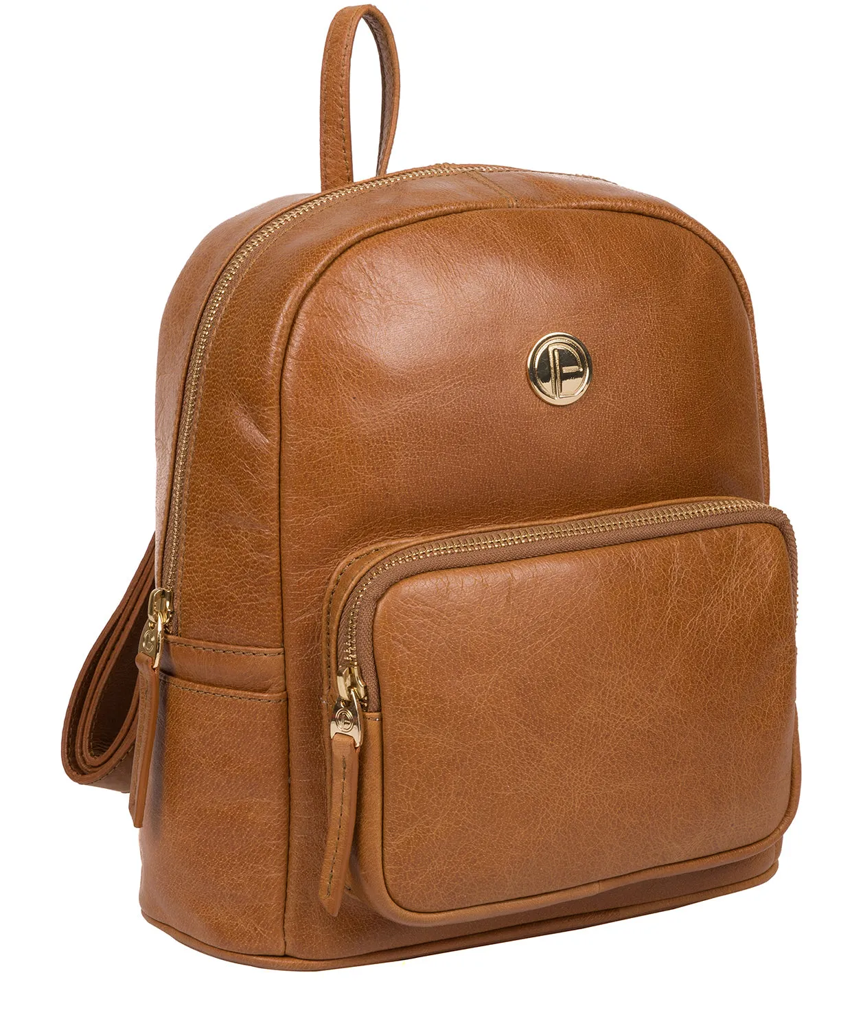 'Cora' Saddle Tan Leather Backpack