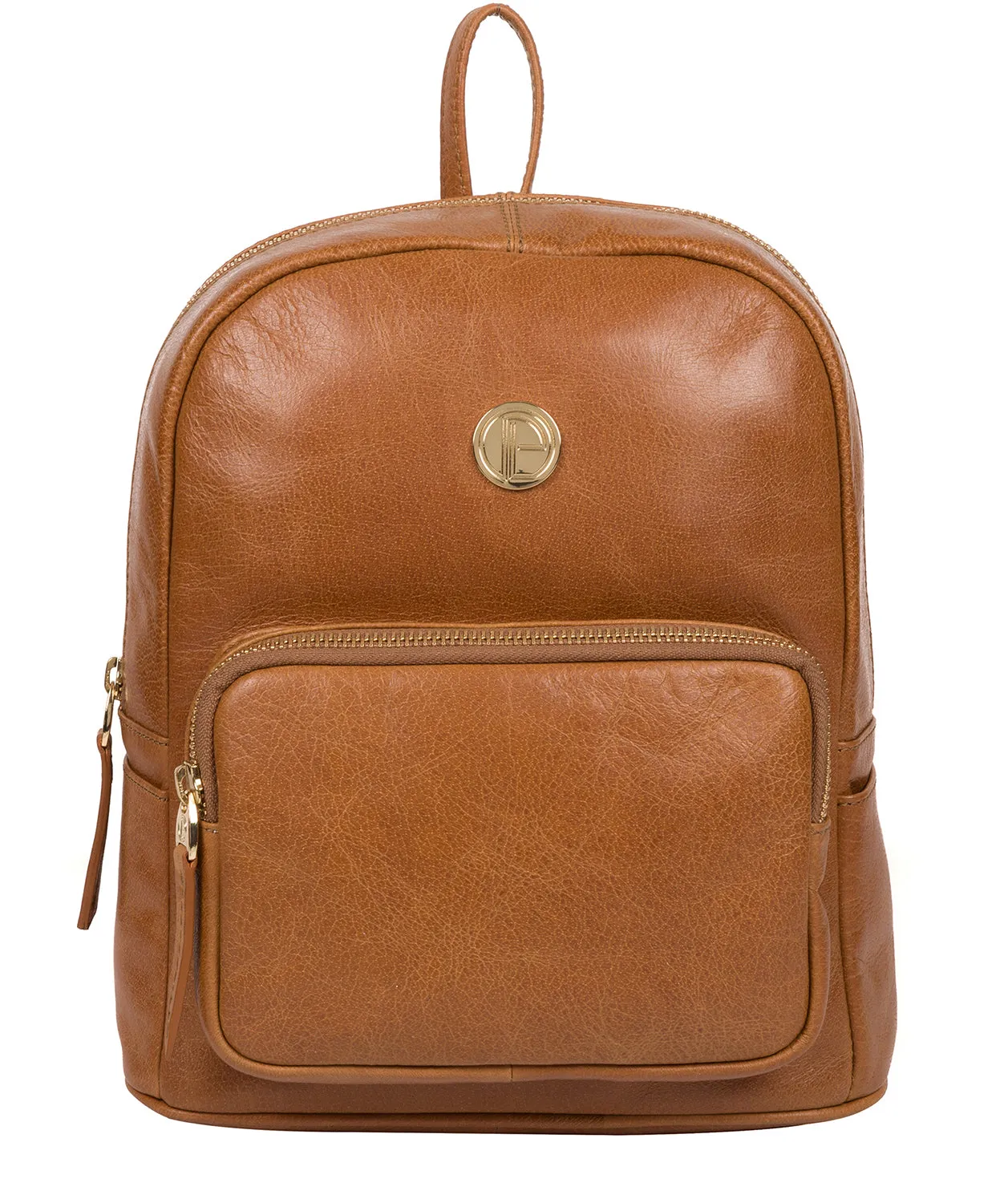 'Cora' Saddle Tan Leather Backpack