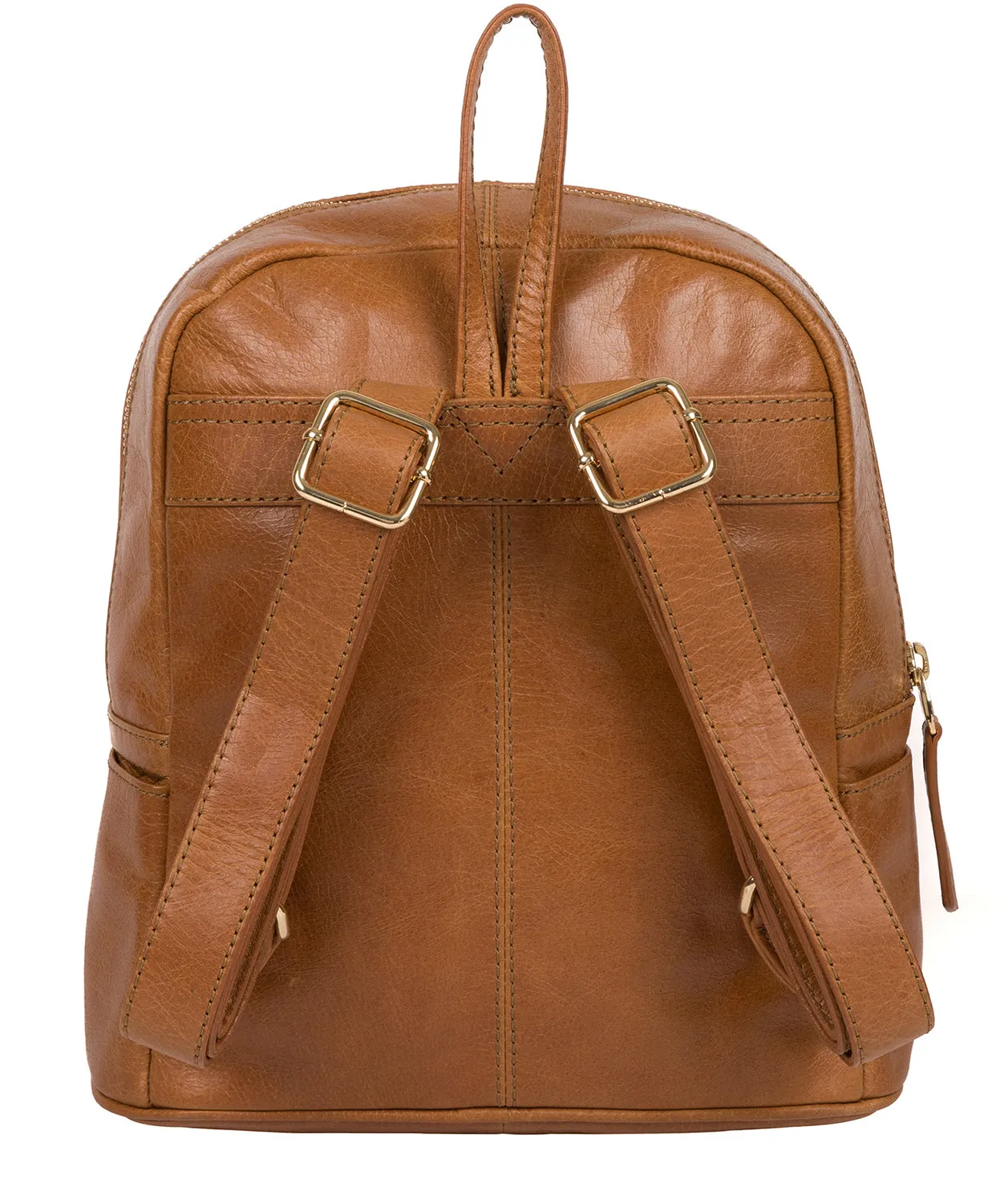 'Cora' Saddle Tan Leather Backpack