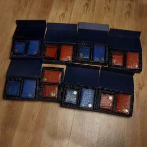 Corporate Gifting Multi Colored Leather Wallets and Passport Holder with Embossed Initials bulk Order (Reference Price for 1 Unit)