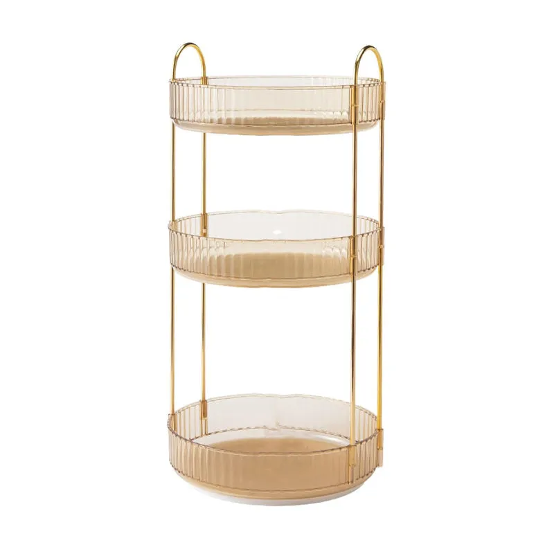 Cosmina 3-Tier Multipurpose Revolving Organizer - Gold