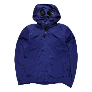 CP Company Blue Nylon Chrome Goggle Jacket