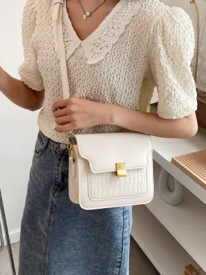 Croc Embossed Crossbody Bag