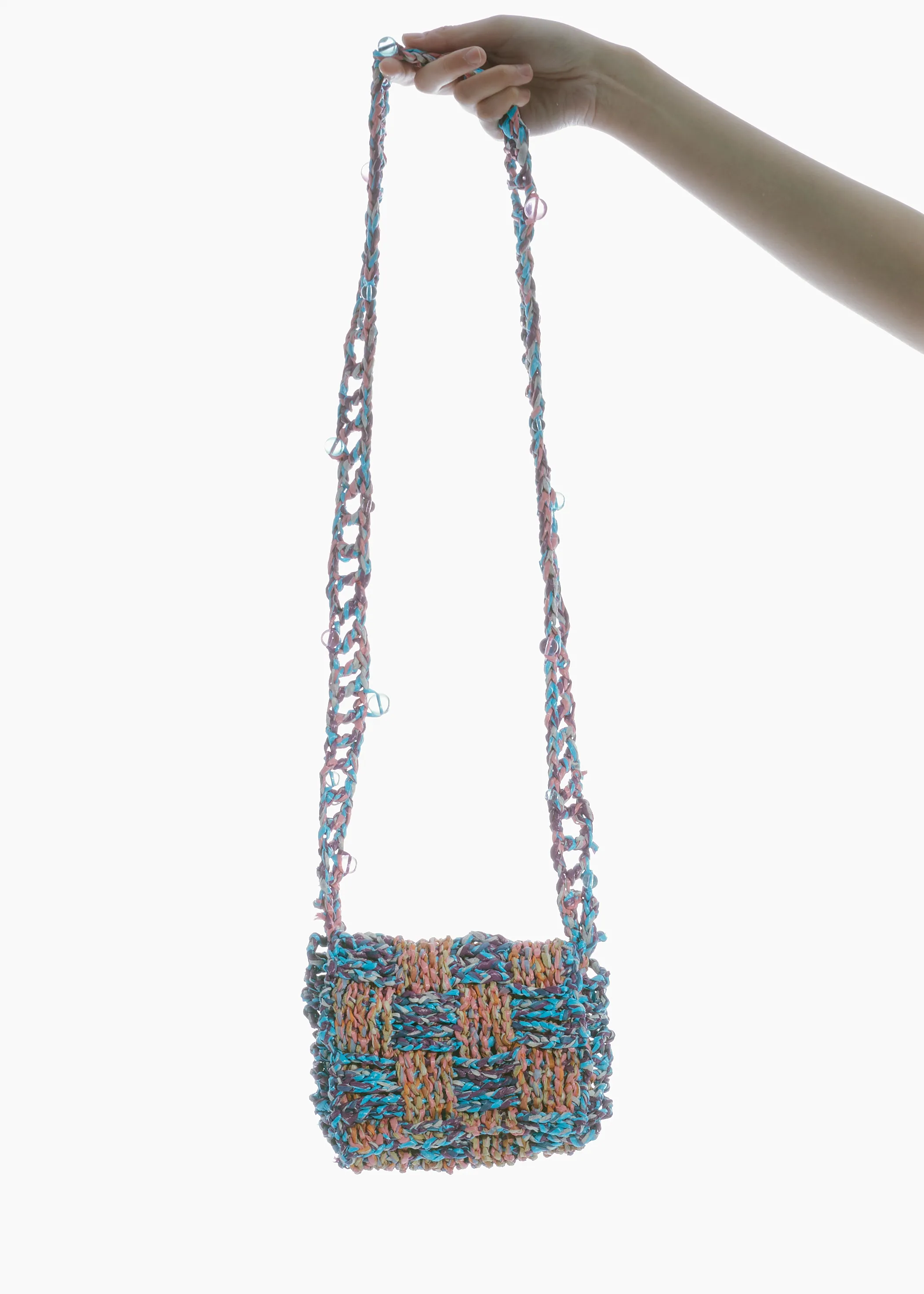 CROCHET WEAVED CROSSBODY BAG