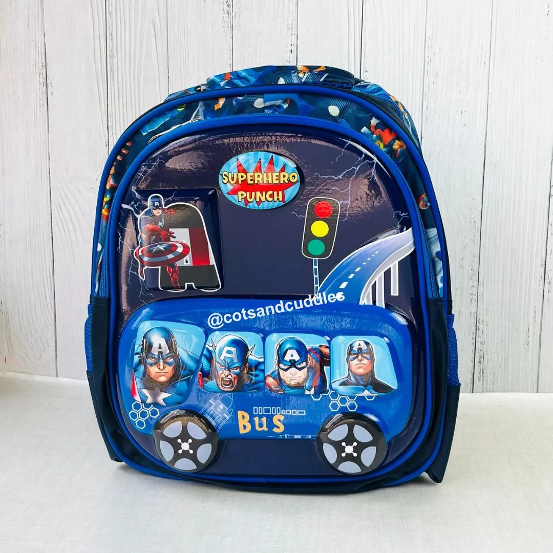Cute Design Hardshell Backpack For Kids (Batman)