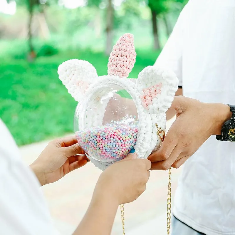 Cute Unicorn Crochet Crossbody Purse Unicorn Crochet Shoulder Bag for Girl Unicorn Crochet Crossbody Purses