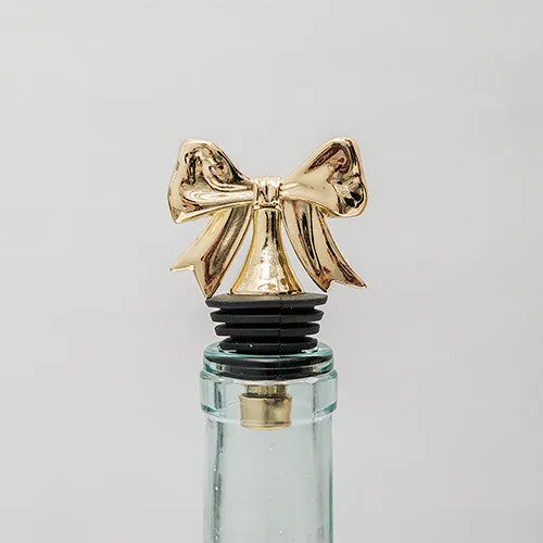 Dainty Gold Bow Bottle Stopper
