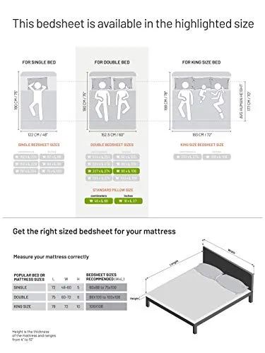 D'Decor Live Beautiful 136TC 1 Double Bedsheet with 2 Pillow Covers - Red ( 228 cm X 274 cm , 90IN X 108IN )