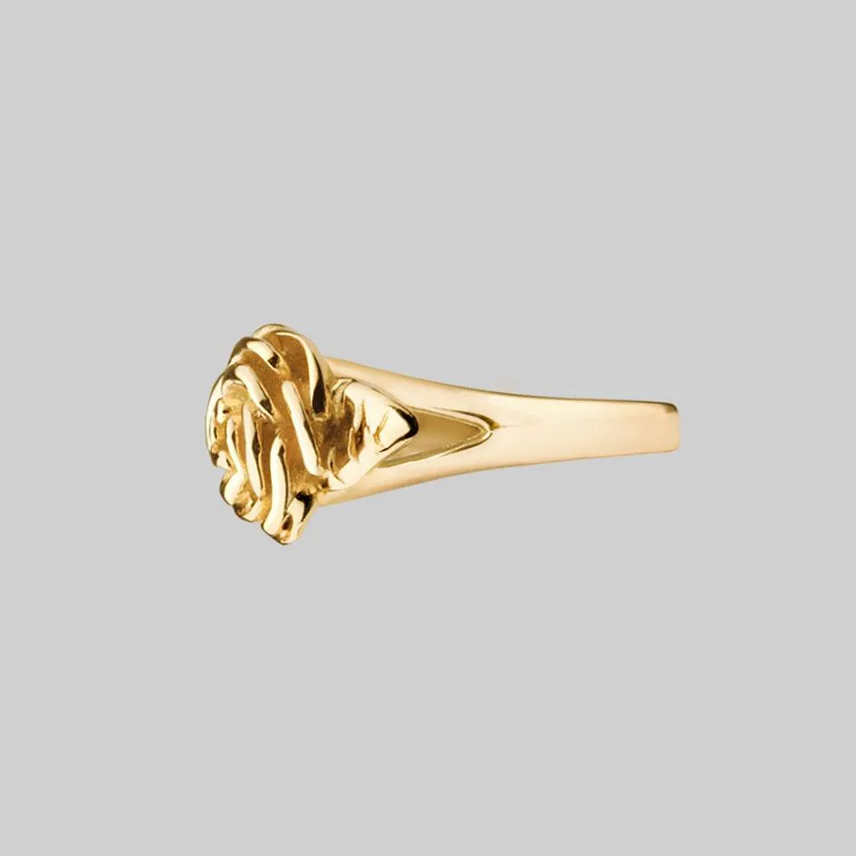 DEATHLY ROSE. Flourishing Rose Gold Ring