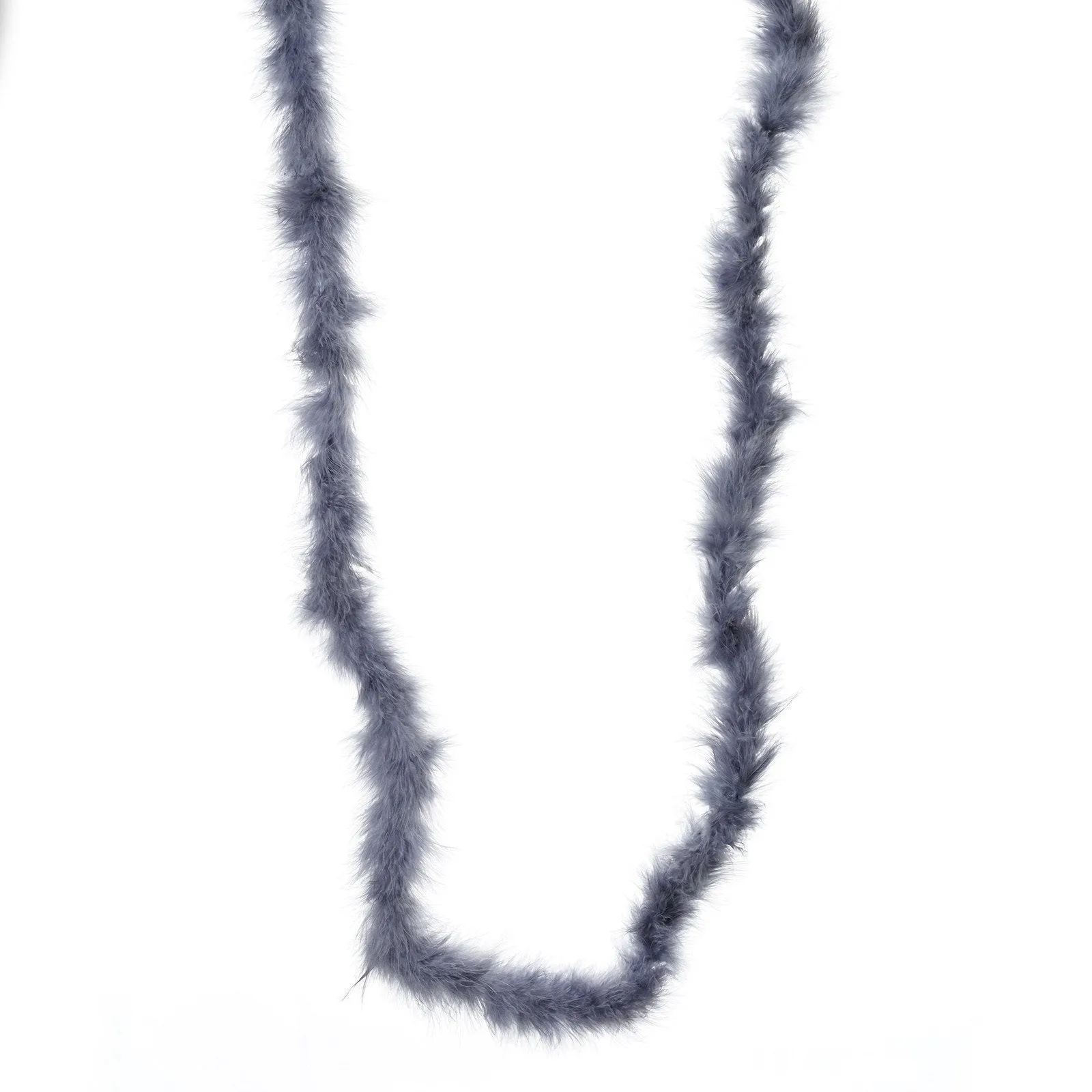 Deluxe Marabou Ostrich Feather Boa-Charcoal Pewter-2 Yards