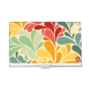 Designer Visiting Card Holder Nutcase - Retro Flowers