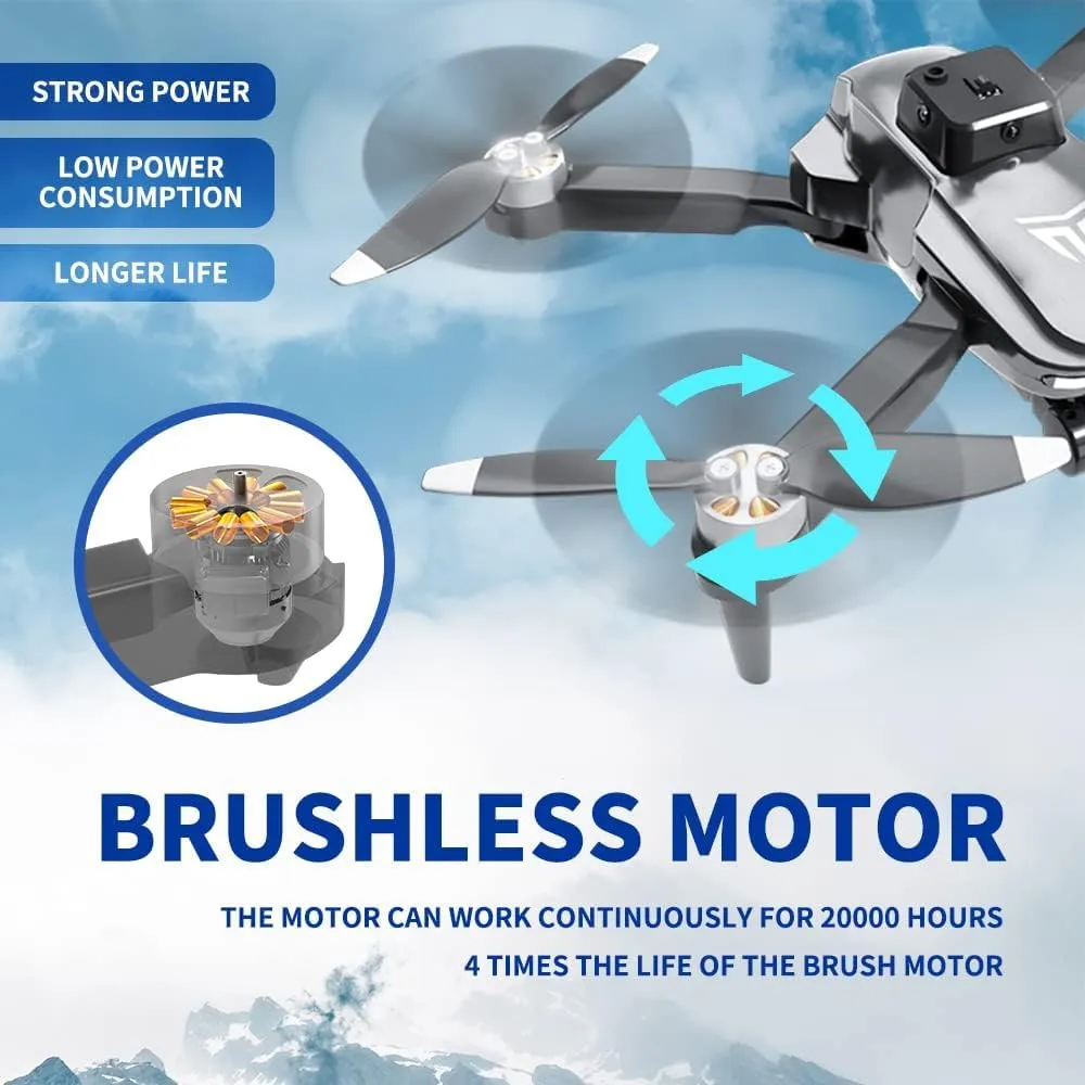 Drones with camera for adults 4k, Drones for kids 8-12, Brushless Motor, FPV Foldable Drone, Carrying Case, 40 mins Battery Life