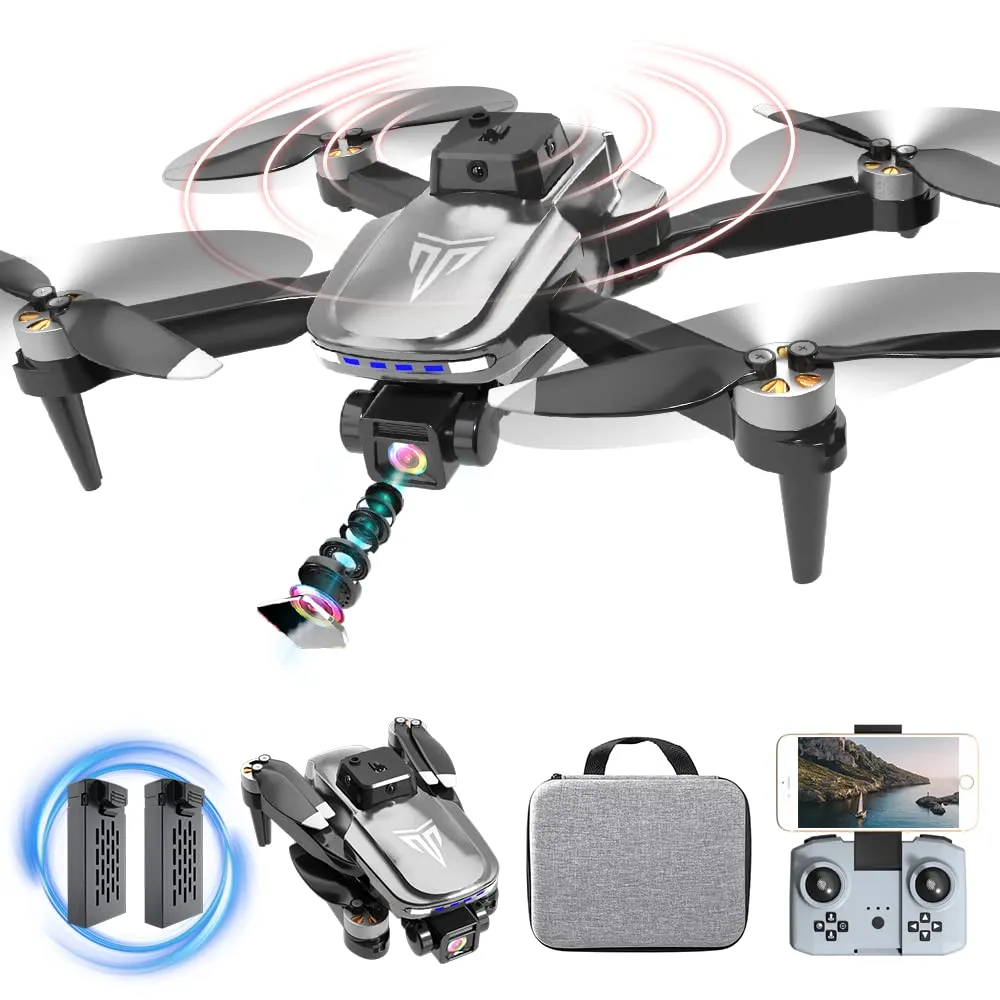 Drones with camera for adults 4k, Drones for kids 8-12, Brushless Motor, FPV Foldable Drone, Carrying Case, 40 mins Battery Life