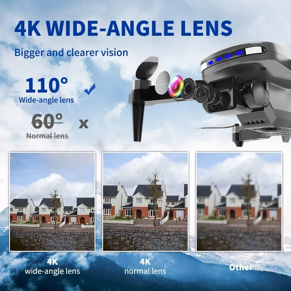 Drones with camera for adults 4k, Drones for kids 8-12, Brushless Motor, FPV Foldable Drone, Carrying Case, 40 mins Battery Life