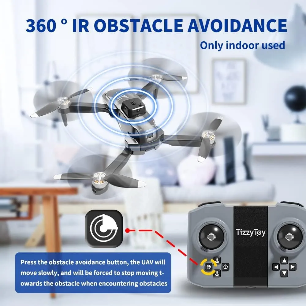 Drones with camera for adults 4k, Drones for kids 8-12, Brushless Motor, FPV Foldable Drone, Carrying Case, 40 mins Battery Life