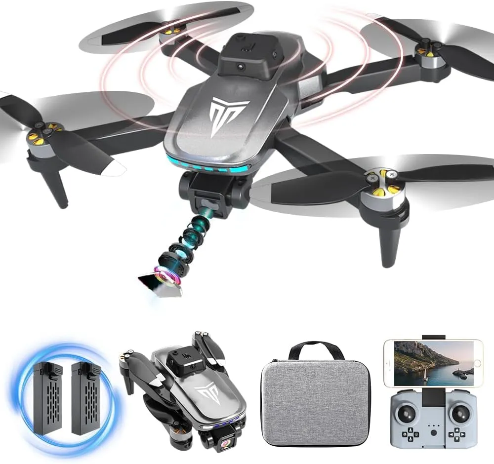 Drones with camera for adults 4k, Drones for kids 8-12, Brushless Motor, FPV Foldable Drone, Carrying Case, 40 mins Battery Life