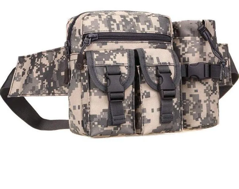 Durable Waist Pack Bag with Water Bottle Pouch Camping & Hiking
