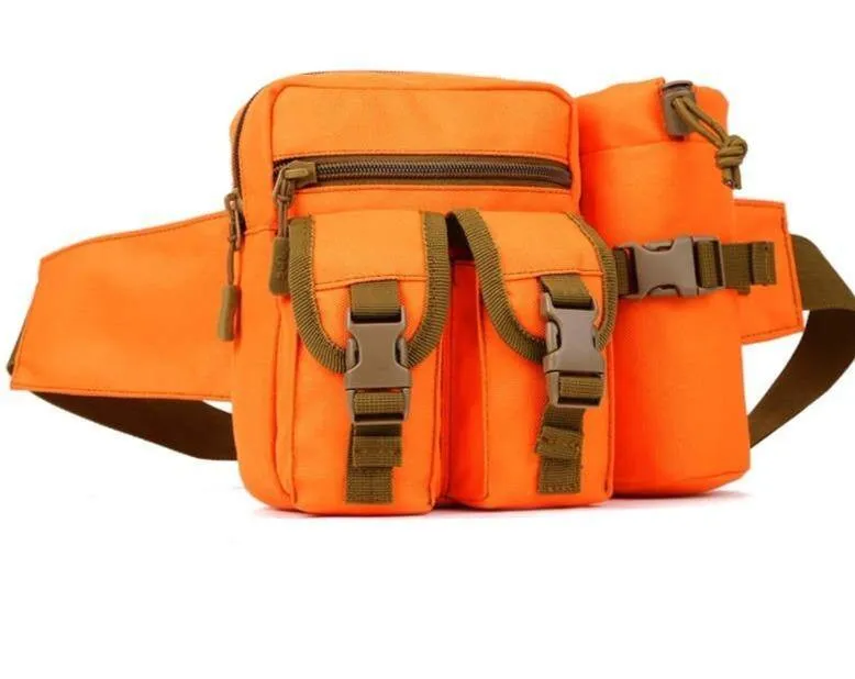 Durable Waist Pack Bag with Water Bottle Pouch Camping & Hiking