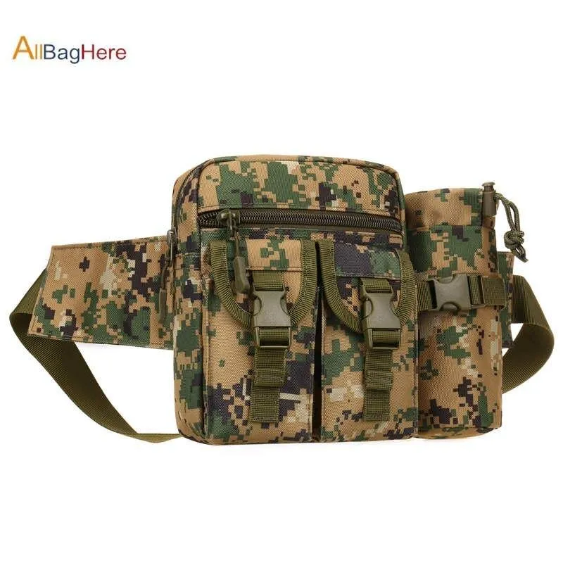 Durable Waist Pack Bag with Water Bottle Pouch Camping & Hiking