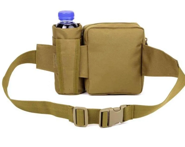Durable Waist Pack Bag with Water Bottle Pouch Camping & Hiking