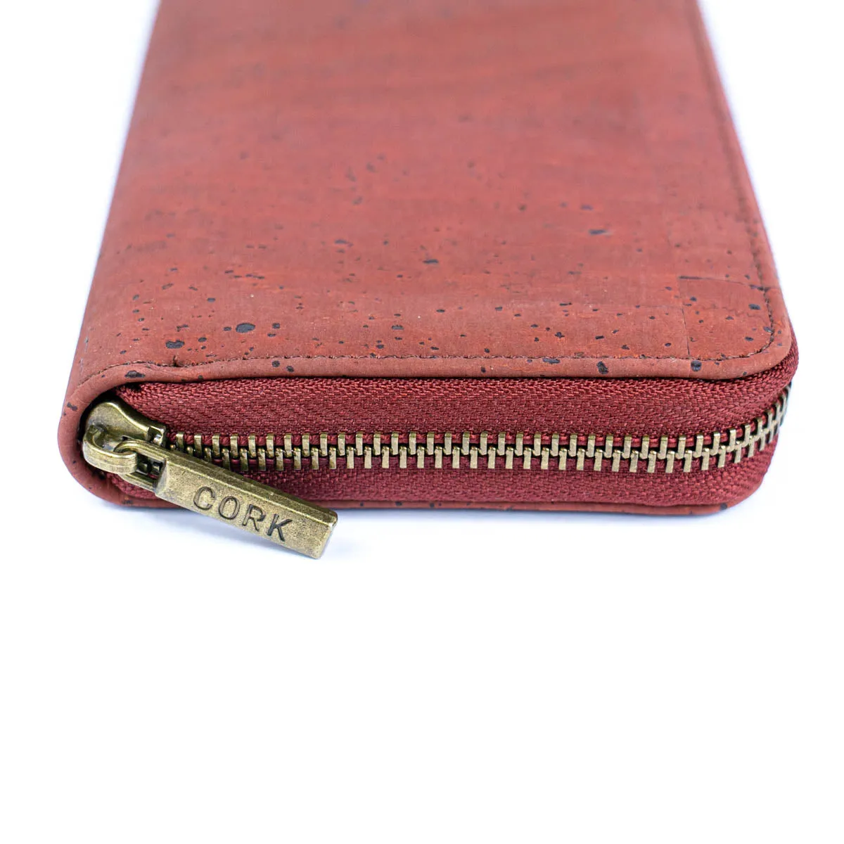 Elegant Cork Women's Zipper Wallet - Pure Color Collection BAG-2342