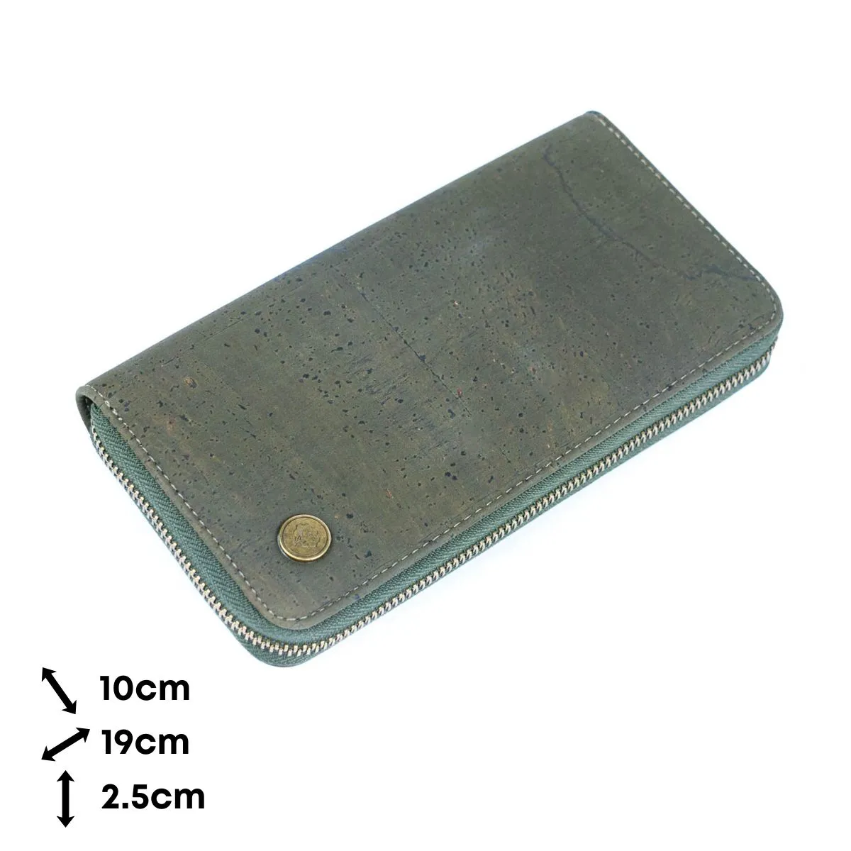 Elegant Cork Women's Zipper Wallet - Pure Color Collection BAG-2342
