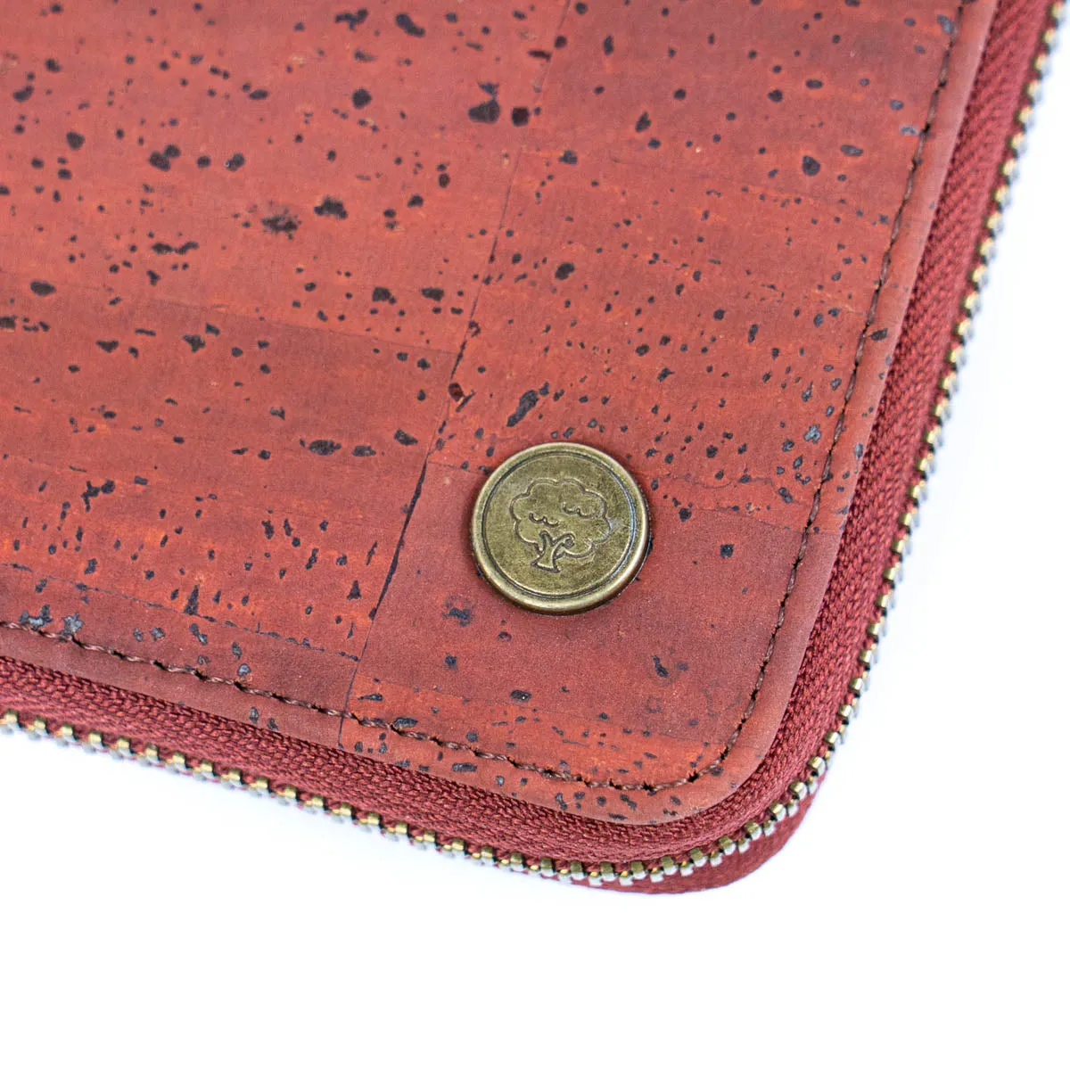 Elegant Cork Women's Zipper Wallet - Pure Color Collection BAG-2342