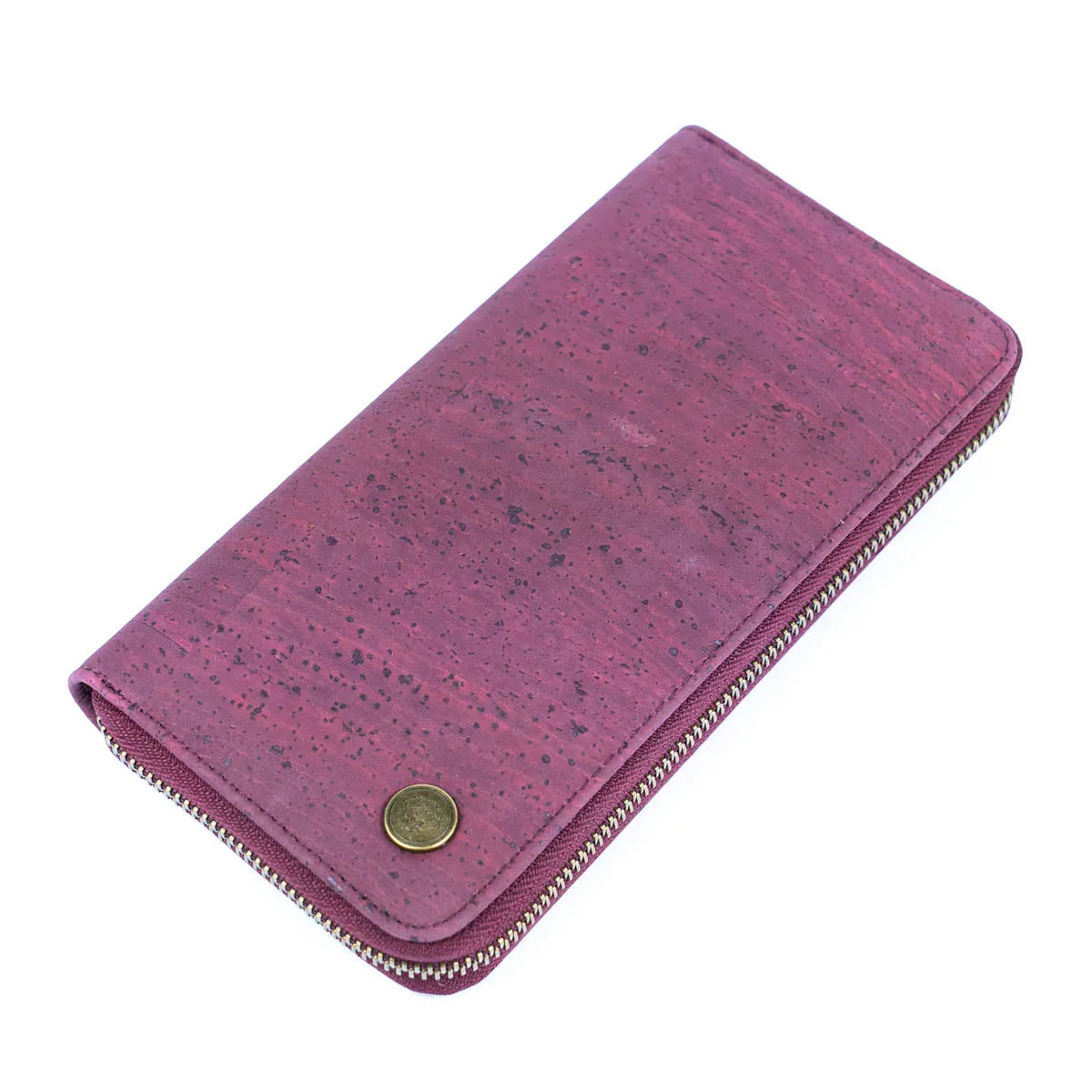 Elegant Cork Women's Zipper Wallet - Pure Color Collection BAG-2342