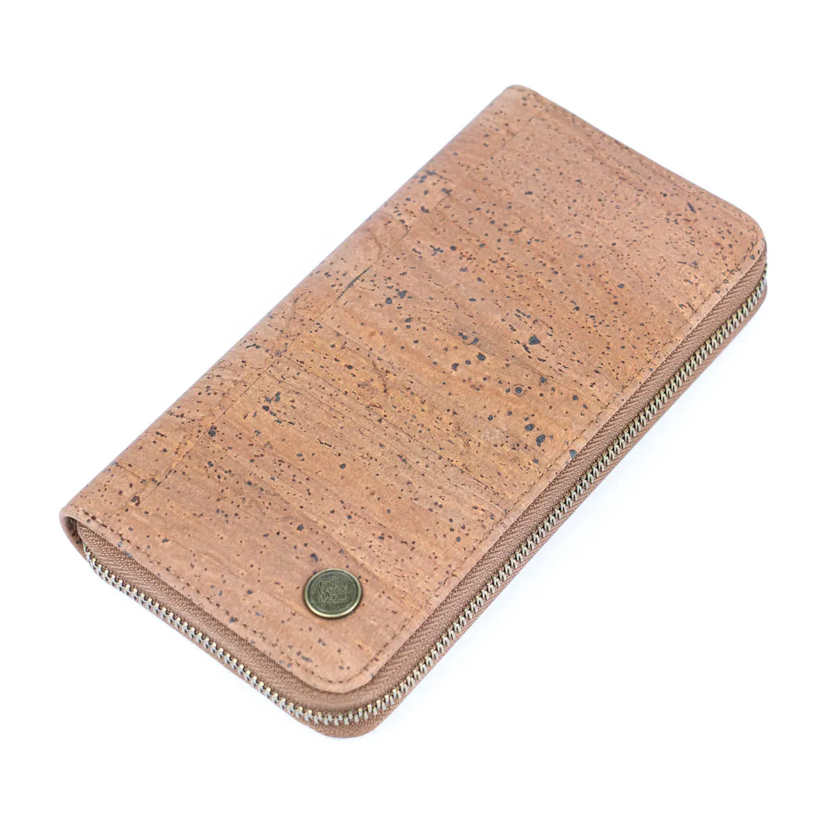 Elegant Cork Women's Zipper Wallet - Pure Color Collection BAG-2342