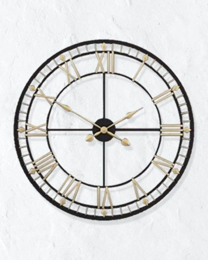Elegant Dual Color Designer Metal Wall Clock