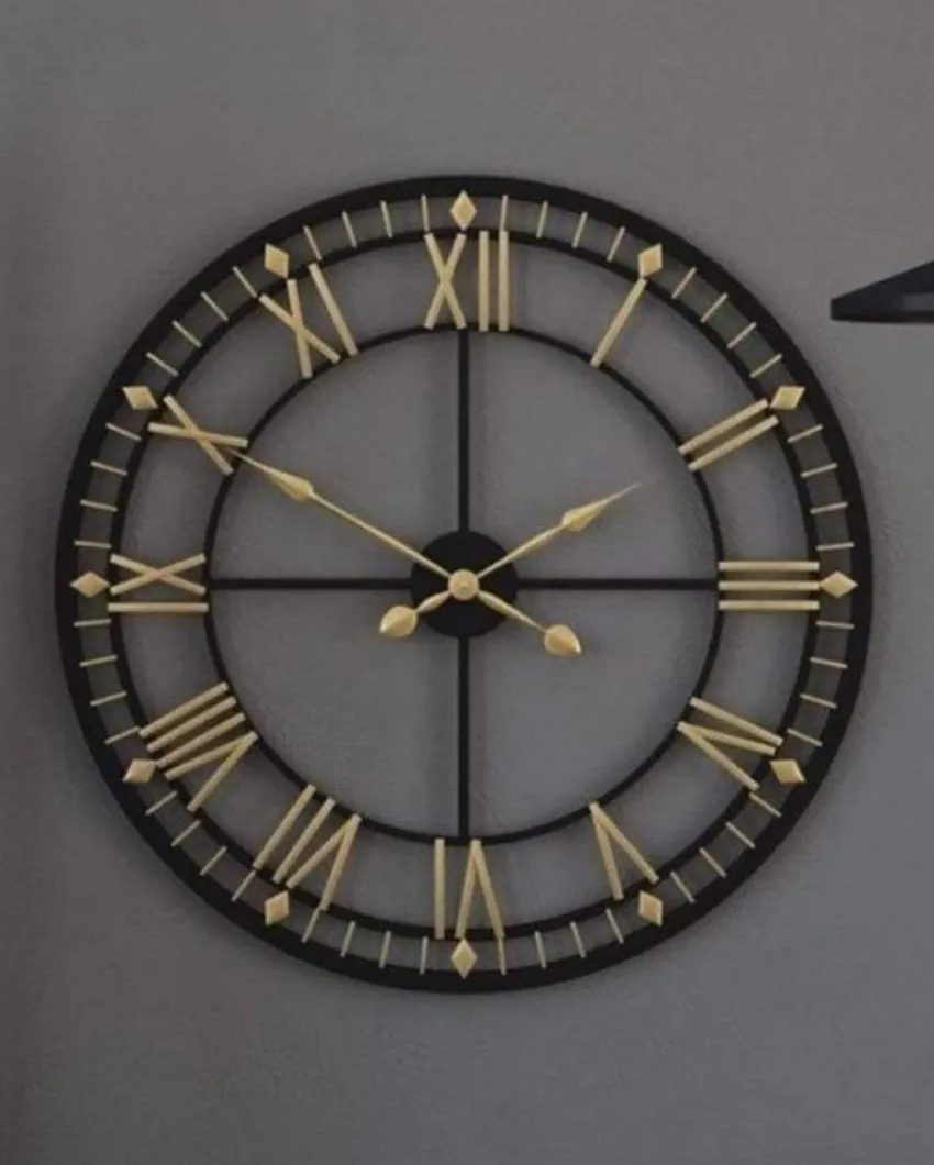 Elegant Dual Color Designer Metal Wall Clock