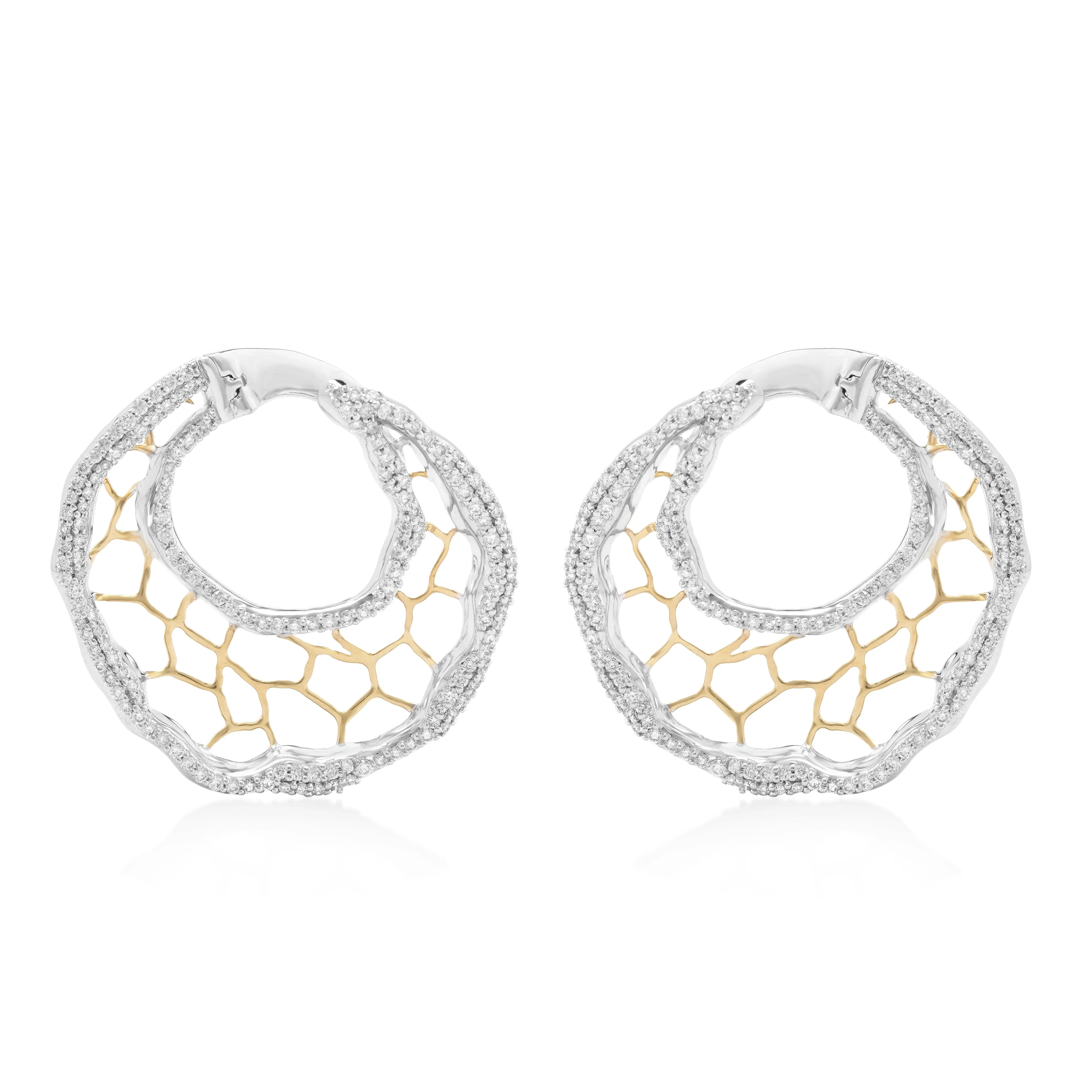 Elements Veined Diamond Earrings