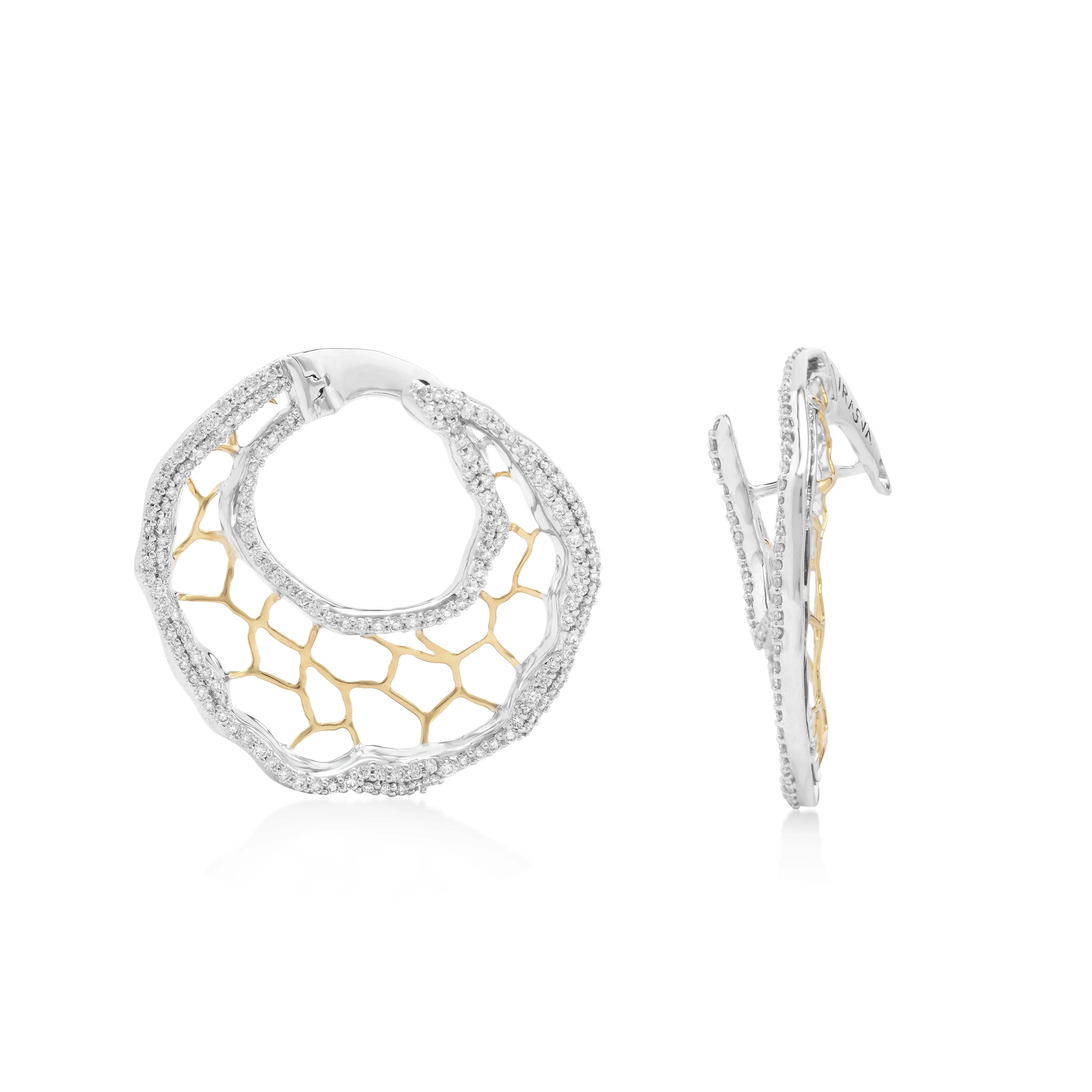 Elements Veined Diamond Earrings