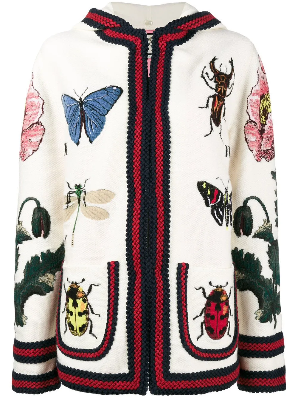 Embroidered Hooded Jacket
