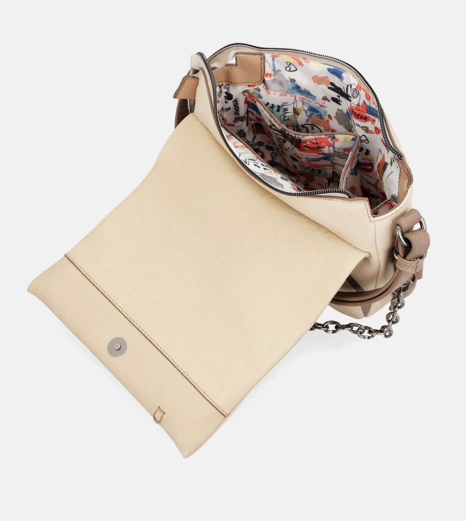 Energy beige flap bag