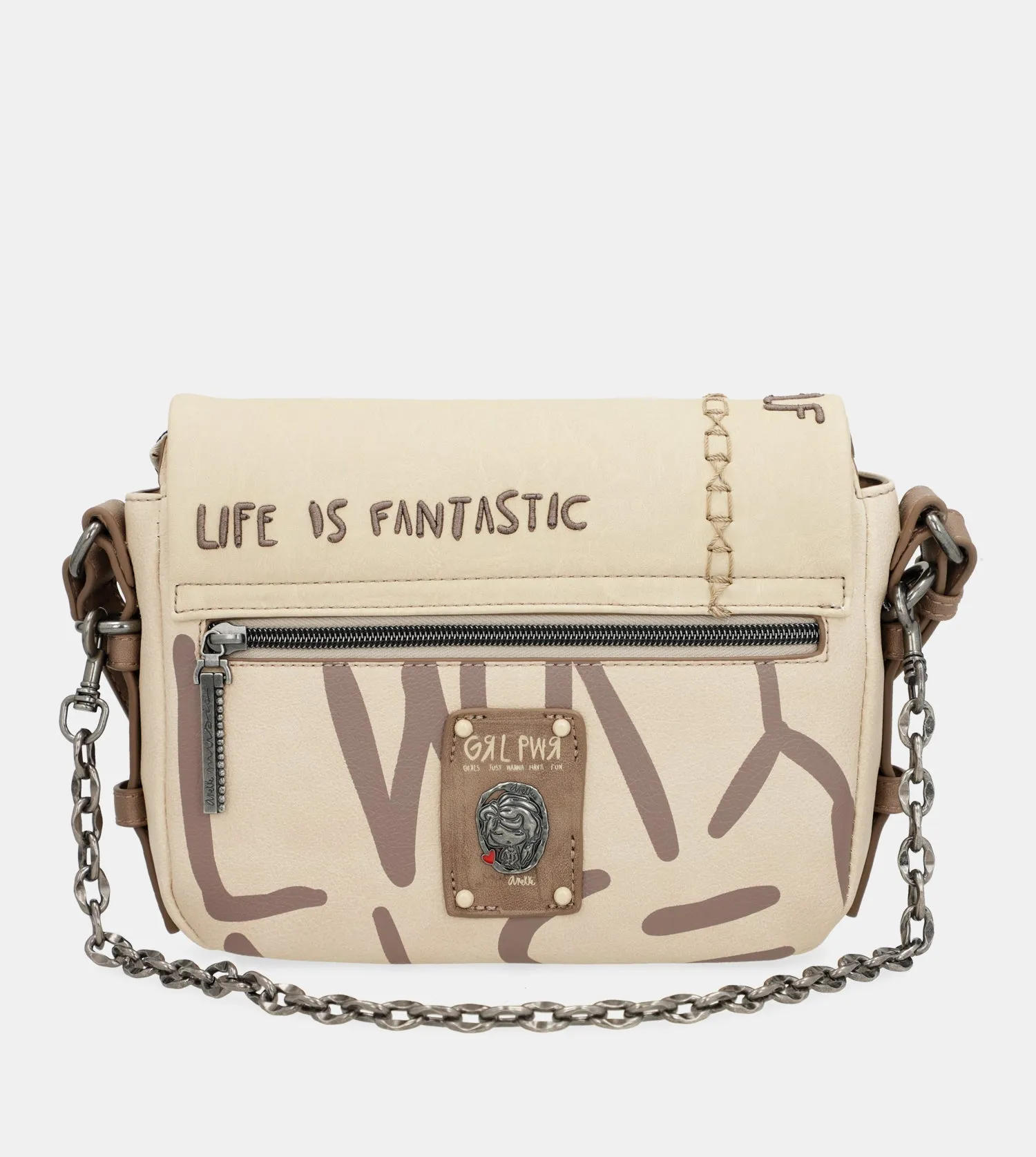 Energy beige flap bag