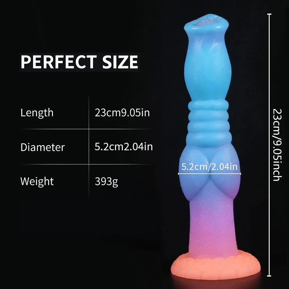 Exotic Monster Horse Dildo Butt Plug - Luminous Animal Dildos Long Anal Sex Toys