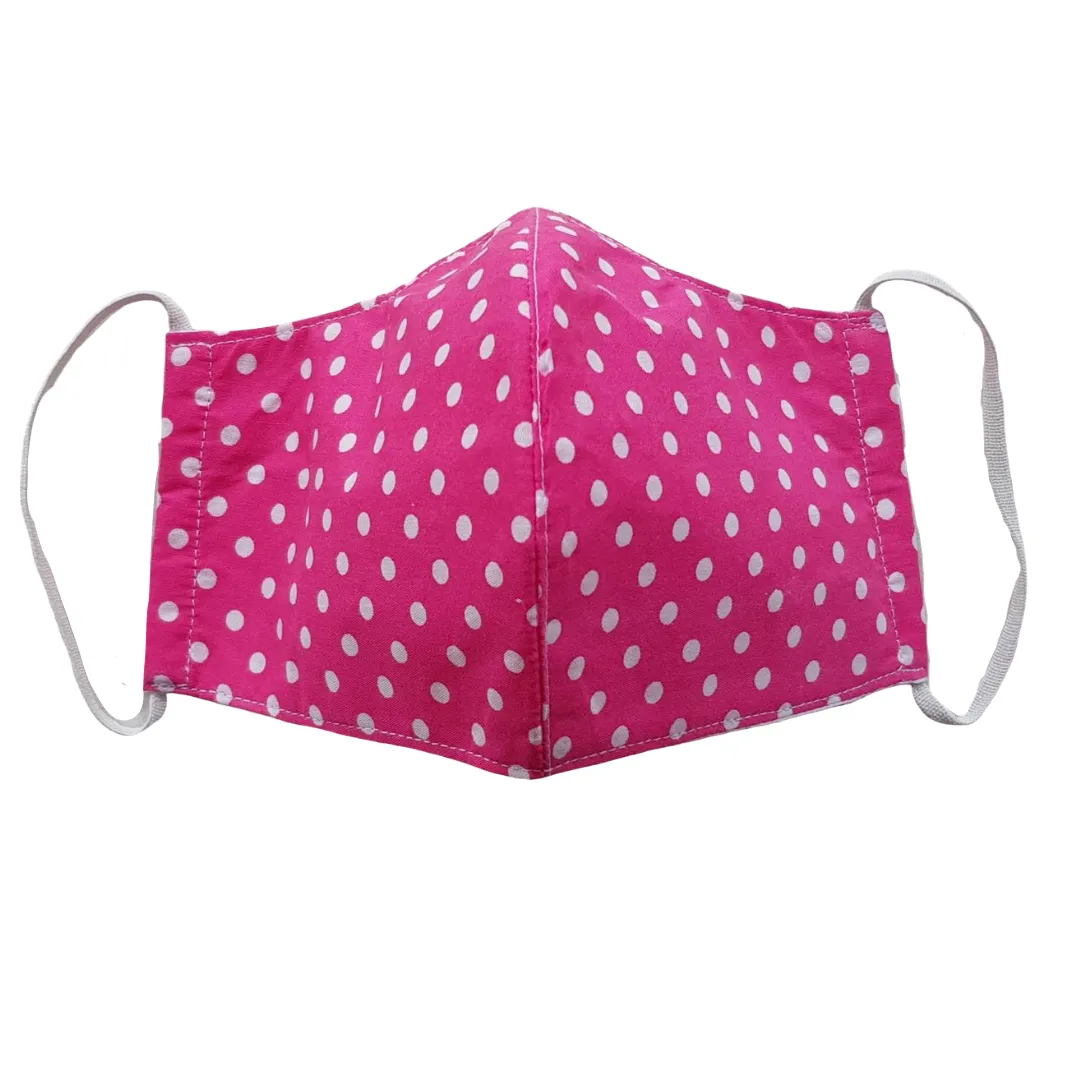 Face Mask Adult Pink Polka Dot - Thailand