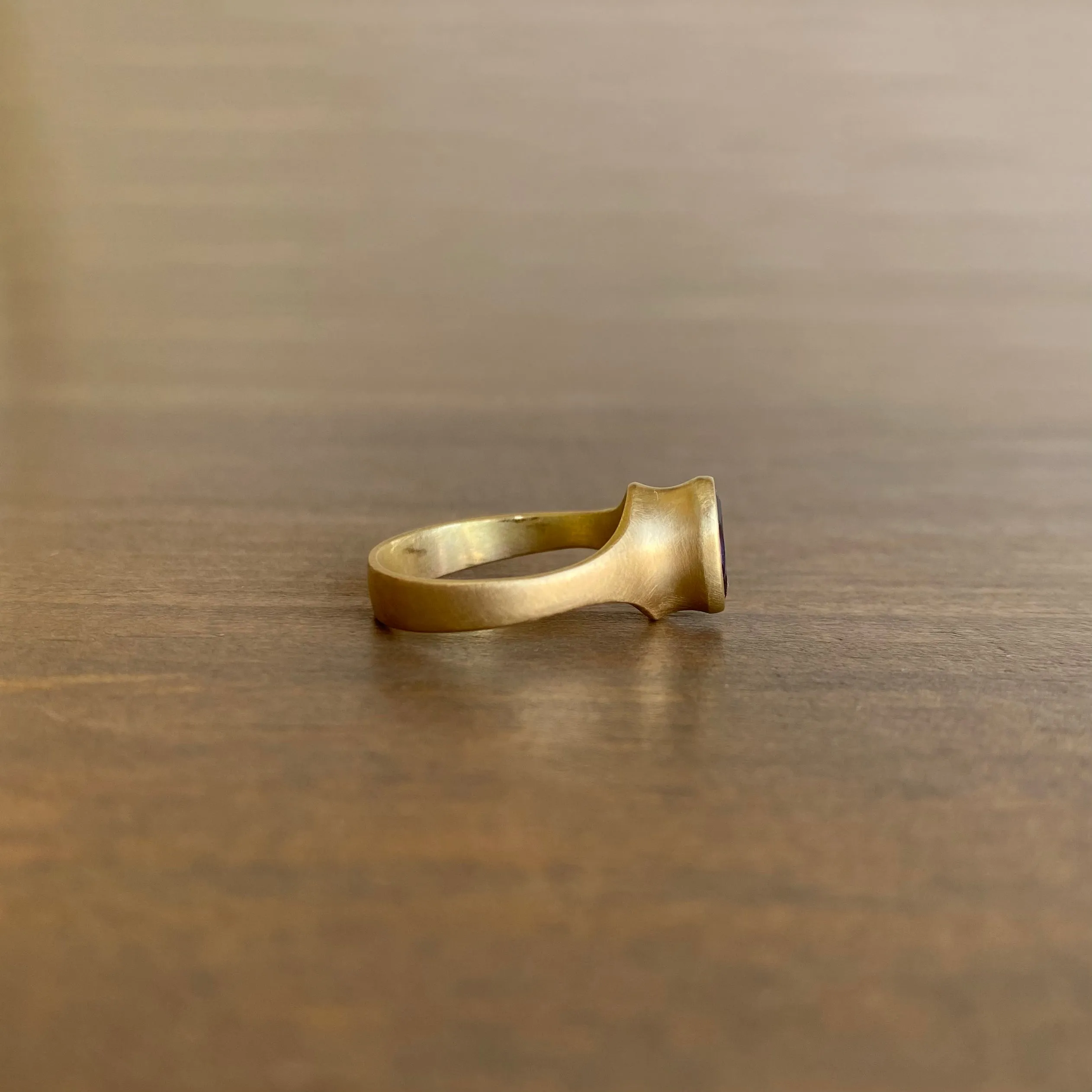 Faceted Oval Tanzanite Ring