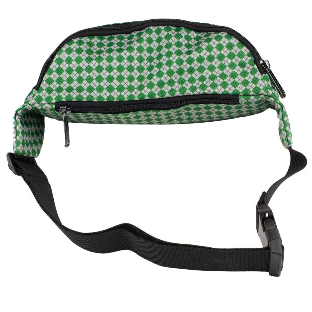 Fanny Pack - Harry Potter Slytherin Snake with Shield Argyle Gray Green
