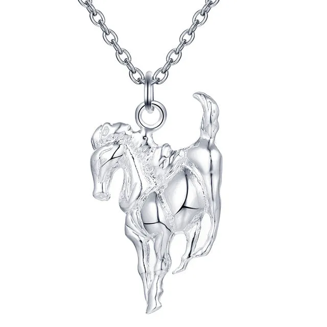 fashion silver color jewelry elegant charm necklace women