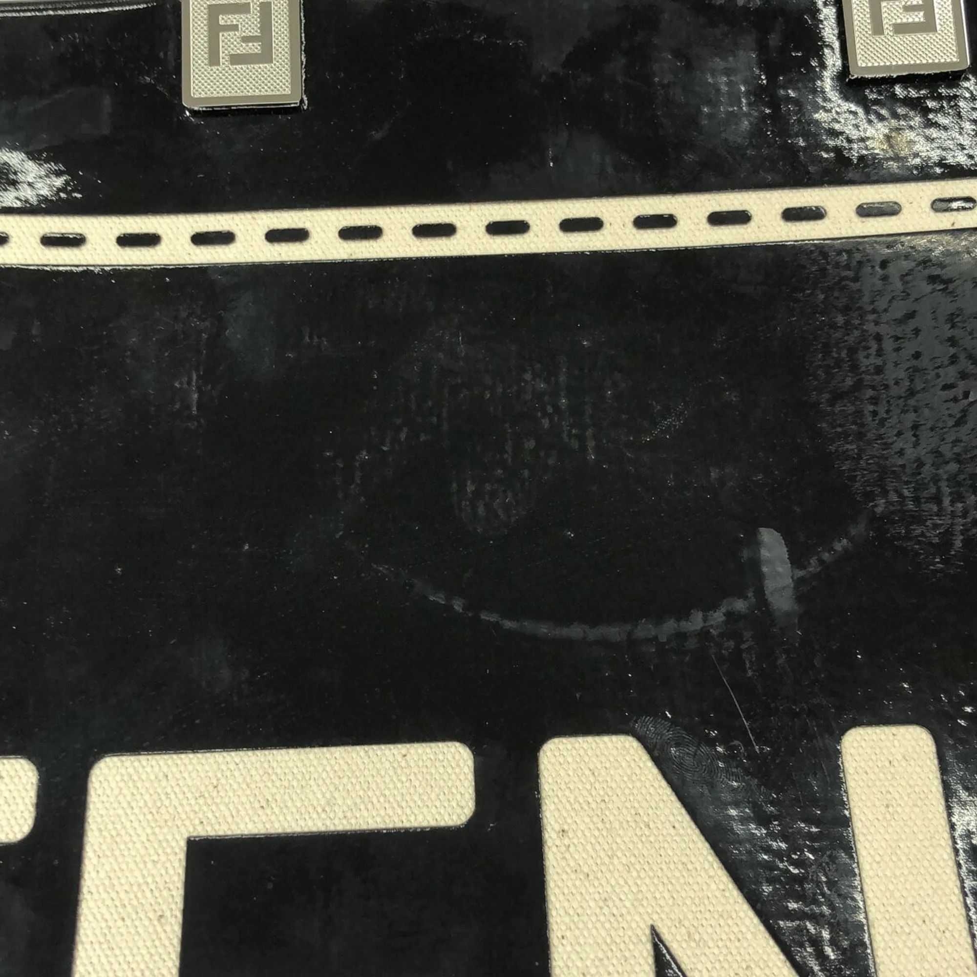 FENDI Medium Patent Sunshine Shopper Tote Satchel