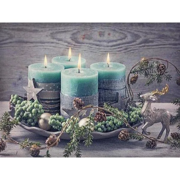 Four Beautiful Christmas Candle