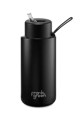 Frank Green - Ceramic Reusable Bottle Straw Lid 34oz Midnight